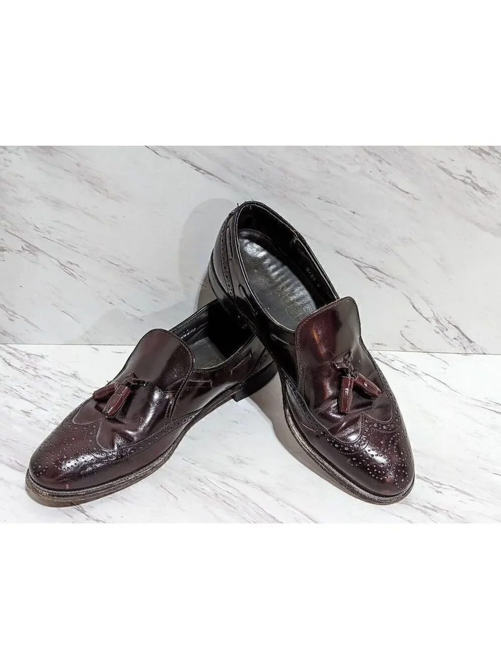 Dexter Men's Brown Leather Tasseled Loafer Size 9.5N